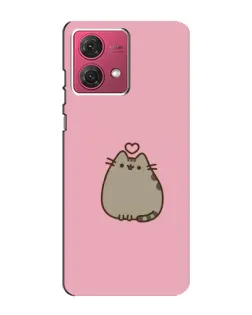 Чехол для Motorola MOTO G84 с картинкой «Pusheen сердце»