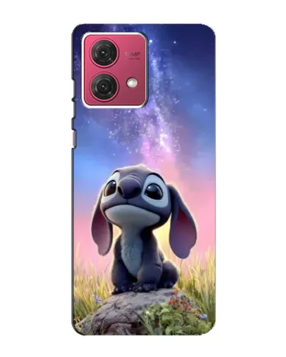 Чехол для Motorola MOTO G84 с картинкой «Стич на рассвете»