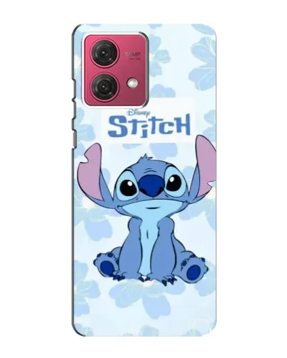 Чехол для Motorola MOTO G84 с картинкой «Stitch среди цветов»