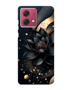Чехол для Motorola MOTO G84 с картинкой «Черный лотос»