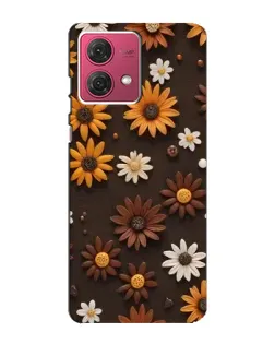Чехол для Motorola MOTO G84 с картинкой «Узор из маленьких подсолнухов»