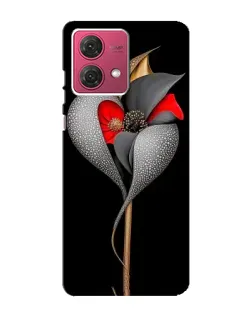 Чехол для Motorola MOTO G84 с картинкой «Серебряный фантазийный цветок»