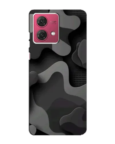 Чехол для Motorola MOTO G84 с картинкой «Темный абстрактный камуфляж»