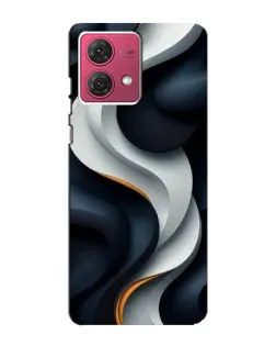 Чехол для Motorola MOTO G84 с картинкой «Объемные черно-белые ленты» Чехол для Motorola MOTO G84 с картинкой «Объемные черно-белые ленты»