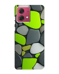 Чехол для Motorola MOTO G84 с картинкой «Яркая неоновая галька»
