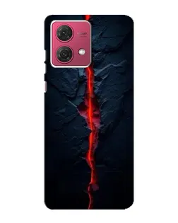 Чехол для Motorola MOTO G84 с картинкой «Kрасная лавовая трещина»