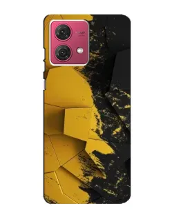 Чехол для Motorola MOTO G84 с картинкой «Золотые осколки геометрии»
