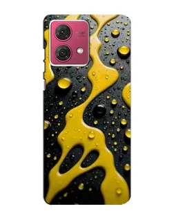 Чехол для Motorola MOTO G84 с картинкой «Жидкое желтое золото»