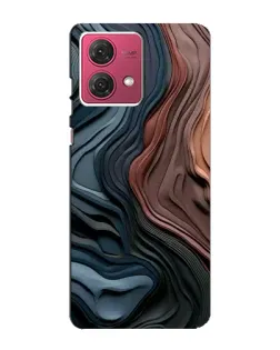 Чехол для Motorola MOTO G84 с картинкой «Цветные волны каньона»