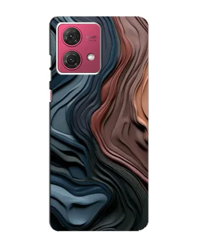 Чехол для Motorola MOTO G84 с картинкой «Цветные волны каньона»