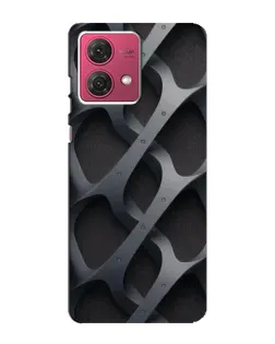 Чехол для Motorola MOTO G84 с картинкой «Объемное серое плетение»