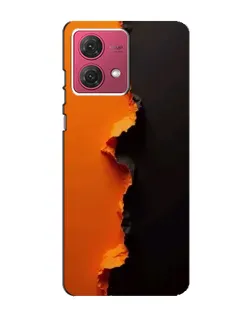 Чехол для Motorola MOTO G84 с картинкой «Оранжевый разлом»