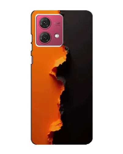 Чехол для Motorola MOTO G84 с картинкой «Оранжевый разлом»