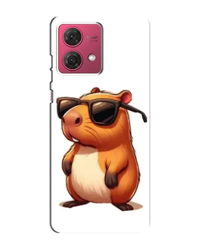 Чехол для Motorola MOTO G84 с картинкой «Капибара в очках»