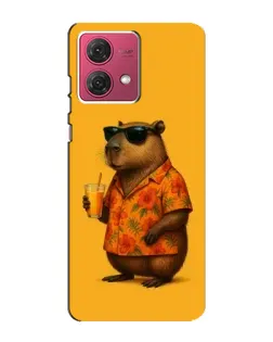 Чехол для Motorola MOTO G84 с картинкой «Капибара на отдыхе»