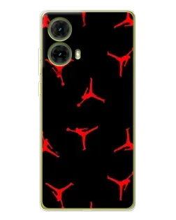 Чехол для Motorola MOTO G85 с картинкой «Jordan Red Pattern»