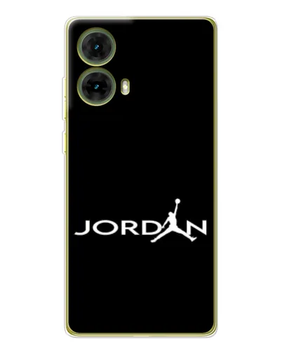 Чехол для Motorola MOTO G85 с картинкой «Jordan White Logo»