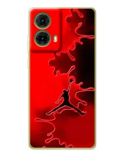 Чехол для Motorola MOTO G85 с картинкой «Jordan Red Smoke»
