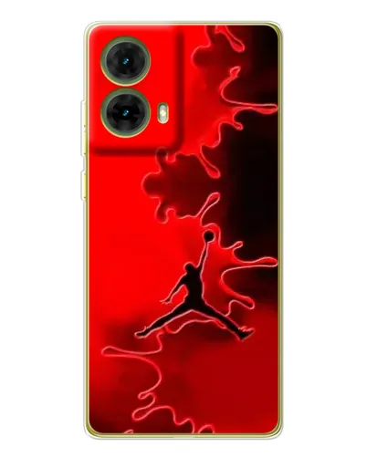 Чехол для Motorola MOTO G85 с картинкой «Jordan Red Smoke»