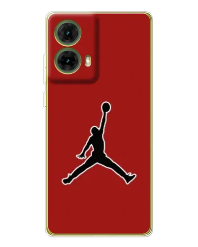 Чехол для Motorola MOTO G85 с картинкой «Jordan Red Back»