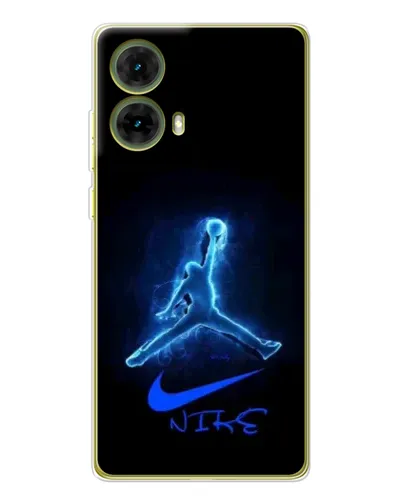 Чехол для Motorola MOTO G85 с картинкой «Jordan Neon Blue»