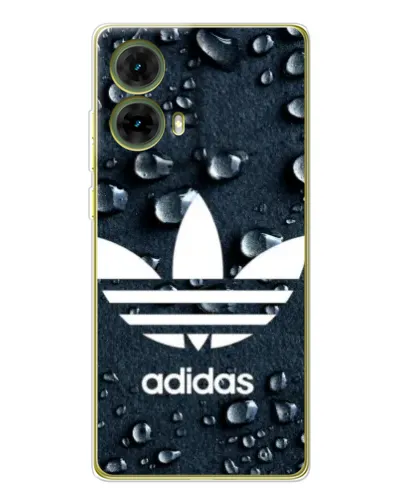 Чехол для Motorola MOTO G85 с картинкой «Adidas Trefoil Blue»