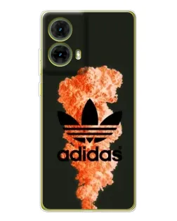 Чехол для Motorola MOTO G85 с картинкой «Оранжевый дым Adidas»