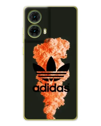 Чехол для Motorola MOTO G85 с картинкой «Оранжевый дым Adidas»