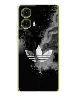 Чехол для Motorola MOTO G85 с картинкой «Абстрактный дым Adidas»