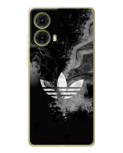 Чехол для Motorola MOTO G85 с картинкой «Абстрактный дым Adidas»