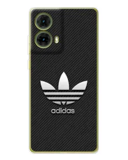 Чехол для Motorola MOTO G85 с картинкой «Adidas Карбоновая текстура»