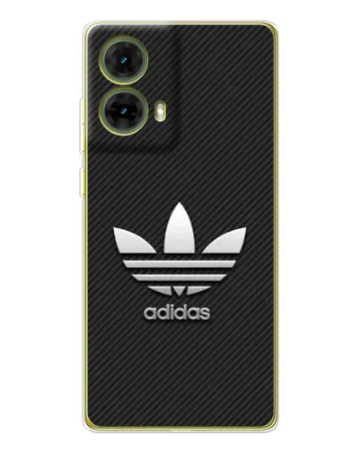 Чехол для Motorola MOTO G85 с картинкой «Adidas Карбоновая текстура»