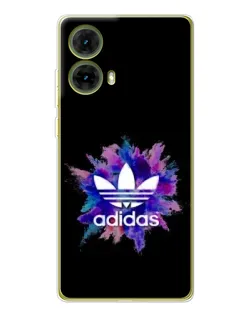 Чехол для Motorola MOTO G85 с картинкой «Взрыв красок Adidas»