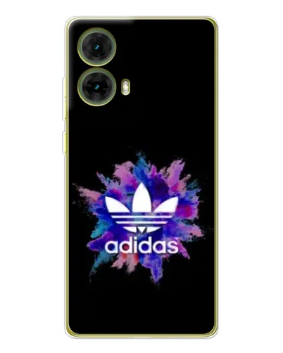 Чехол для Motorola MOTO G85 с картинкой «Взрыв красок Adidas»