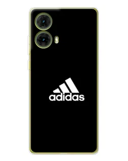 Чехол для Motorola MOTO G85 с картинкой «Черная классика Adidas»