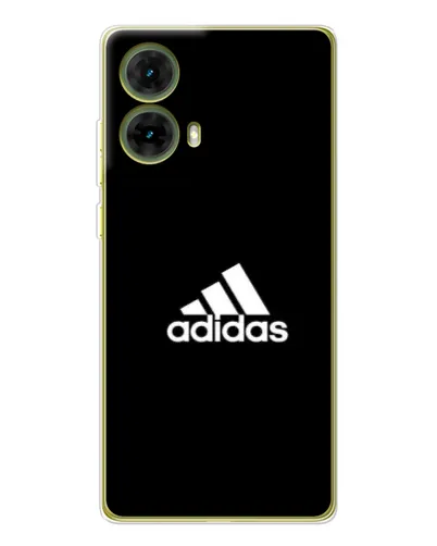 Чехол для Motorola MOTO G85 с картинкой «Черная классика Adidas»