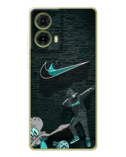 Чехол для Motorola MOTO G85 с картинкой «Спортивный арт Nike»