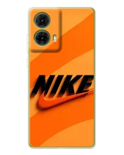 Чехол для Motorola MOTO G85 с картинкой «Оранжевый драйв Nike»
