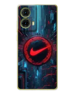 Чехол для Motorola MOTO G85 с картинкой «Техногенный стиль Nike»