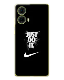 Чехол для Motorola MOTO G85 с картинкой «Текстовый принт Nike»