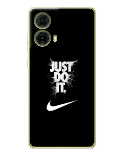 Чехол для Motorola MOTO G85 с картинкой «Текстовый принт Nike»