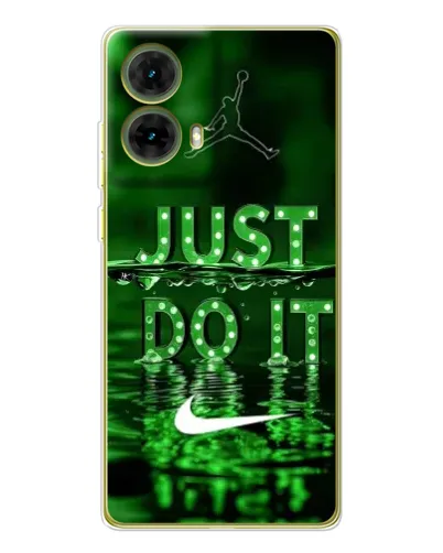 Чехол для Motorola MOTO G85 с картинкой «Зеленый неоновый Nike»
