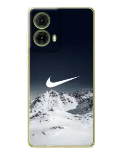 Чехол для Motorola MOTO G85 с картинкой «Nike — зимние горы»