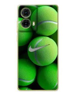 Чехол для Motorola MOTO G85 с картинкой «Теннисные мячи Найк»