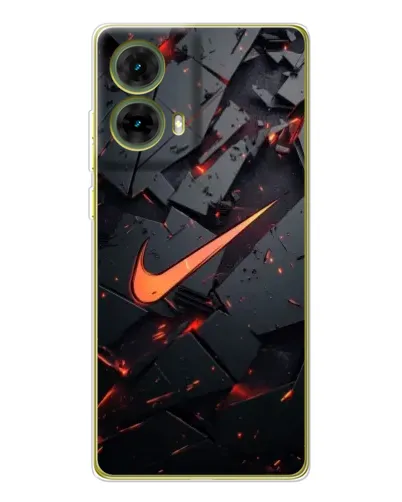 Чехол для Motorola MOTO G85 с картинкой «Nike — эффект разломов»