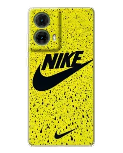 Чехол для Motorola MOTO G85 с картинкой «Желтый текстурный Nike»