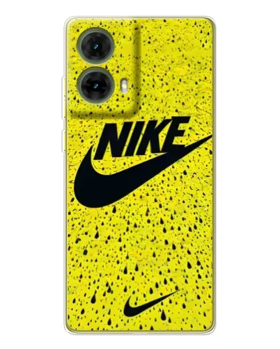 Чехол для Motorola MOTO G85 с картинкой «Желтый текстурный Nike»