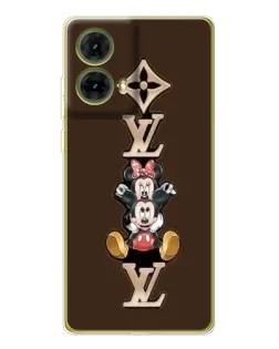 Чехол для Motorola MOTO G85 с картинкой «LV и Микки Маус»