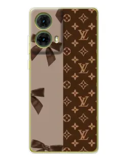 Чехол для Motorola MOTO G85 с картинкой «Louis Vuitton — банты»