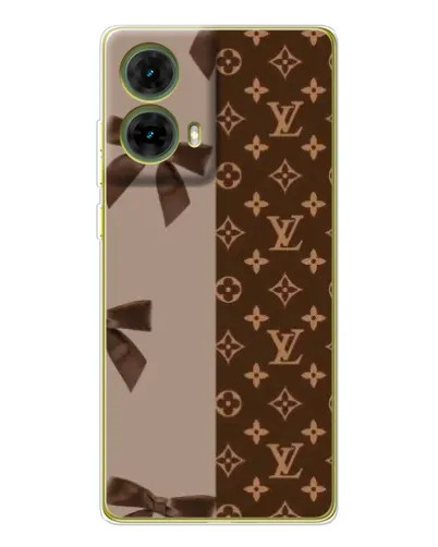 Чехол для Motorola MOTO G85 с картинкой «Louis Vuitton — банты»